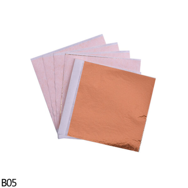 100Pcs 8 8 5cm Rose Gold Silver Foil Paper Imitation Copper Leaf Gilding DIY Design Art 9.jpg 640x640 9