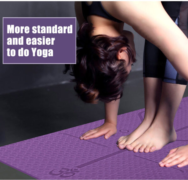 1830 610 6mm TPE Yoga Mat with Position Line Non Slip Carpet Mat For Beginner Environmental 2