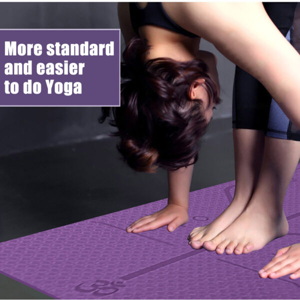 1830 610 6mm TPE Yoga Mat with Position Line Non Slip Carpet Mat For Beginner Environmental 2