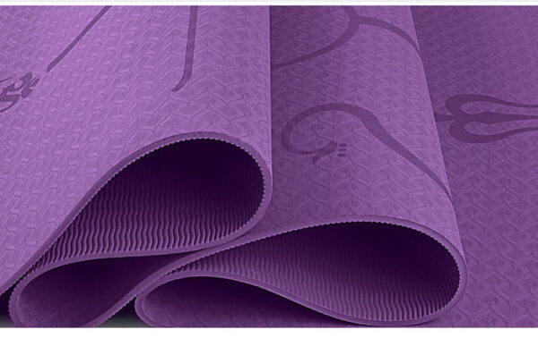 1830 610 6mm TPE Yoga Mat nga adunay Posisyon nga Linya Non Slip Carpet Mat Para sa Nagsugod nga Kalikopan 4