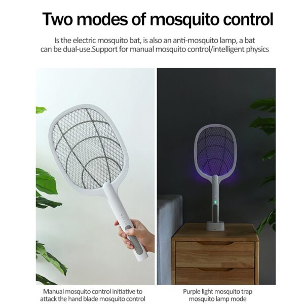 3000V Electric Mosquito Killer With UV Lamp USB 1200mAh Rechargeable Bug Zapper Summer Fly Swatter Trap 5