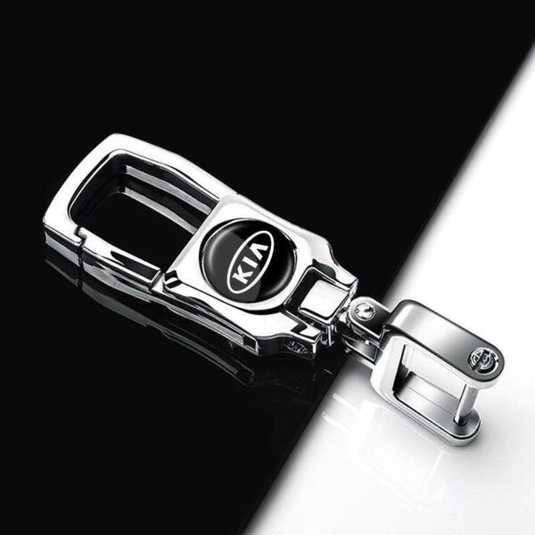 3D Metal Car Key Ring Keychain Panyekel konci Logo Auto Asesoris Pikeun KIA Benz Audi Toyota