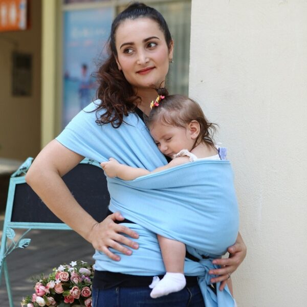 Дзіцячая слінг Babyback Carrier Эрганамічны рэмень для немаўлятаў Porta Wrap Wikkeldoek Echarpe De Portage Аксэсуары для дзяцей 19.jpg 640x640 19