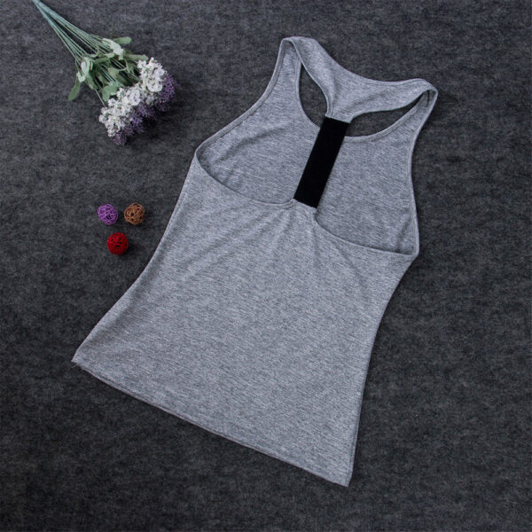 Casual Sleeveless Yoga Shirts Women Gym Tank Vest Tops Running Sporting Stretch Fast Dry Wicking Fitness 2