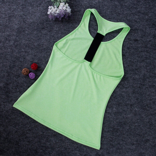 Casual Sleeveless Yoga Shirts Women Gym Tank Vest Tops Running Sporting Stretch Fast Dry Wicking Fitness 4