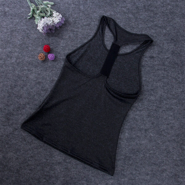 Casual Sleeveless Yoga Shirts Women Gym Tank Vest Tops Running Sporting Stretch Fast Dry Wicking Fitness 5