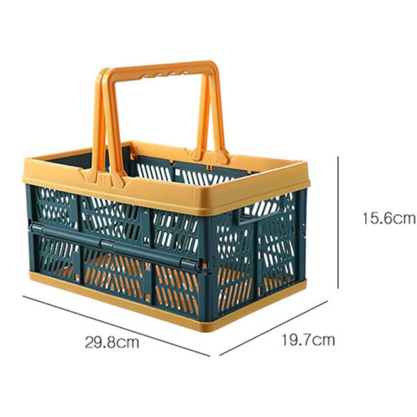 Collapsible Crate Folding Storage Box Basket nga May mga Handle Durable Transportable Utilit Crate Aykasa Portable Foldable Container 5