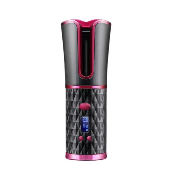 Cordless Automatic Hair Curler hesinê bêtêl Curling Iron USB-yê birêkûpêk hewayê ji nû ve ji bo Curls Waves LCD.png 640x640 2