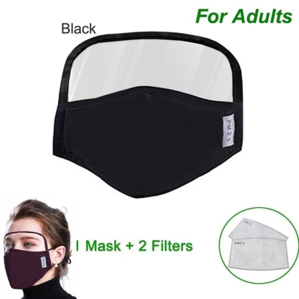 Cotton Dustproof Outdoor Face Protective Face Mask nga adunay Eyes Shield 2 Mga Filter Costumes Cosplay Accessories masque 4