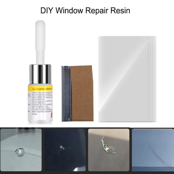 DIY Car Window Glass Scratch Crack Fix Tool Windshield Repair kit Ang windscreen restoration set alang sa Front 1