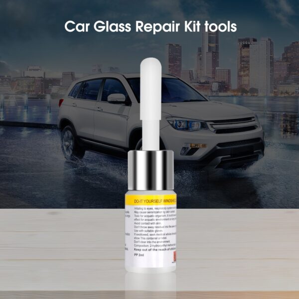 עשה זאת בעצמך כלי לתיקון שמשות זכוכית לחלונות רכב לשריטות סדקים סט לשיקום שמשות לחזית 4