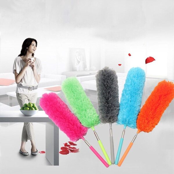 Fashion Fiber stainless Steel Mini Dust Mites Electrostatic Magic Mites Window Furniture Collector Brush Household Cleaning 1