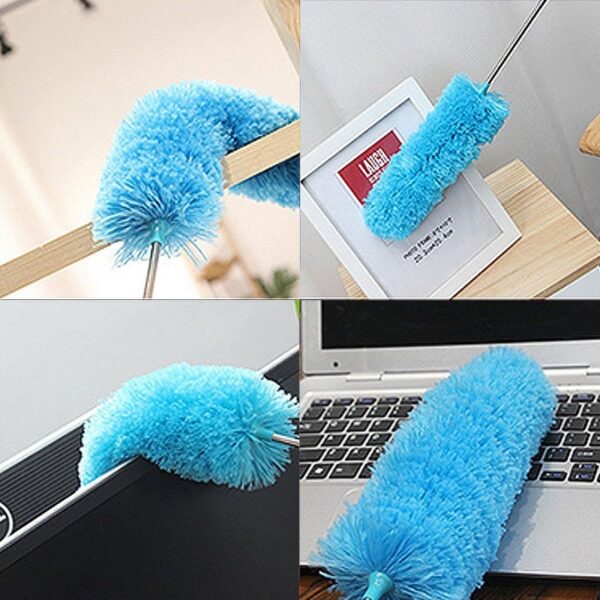 Fashion Fiber stainless Steel Mini Dust Mites Electrostatic Magic Mites Window Furniture Collector Brush Household Cleaning 2