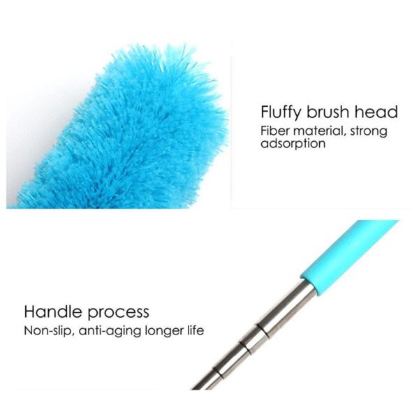 Fashion Fiber stainless Steel Mini Dust Mites Electrostatic Magic Mites Window Furniture Collector Brush Household Cleaning 5