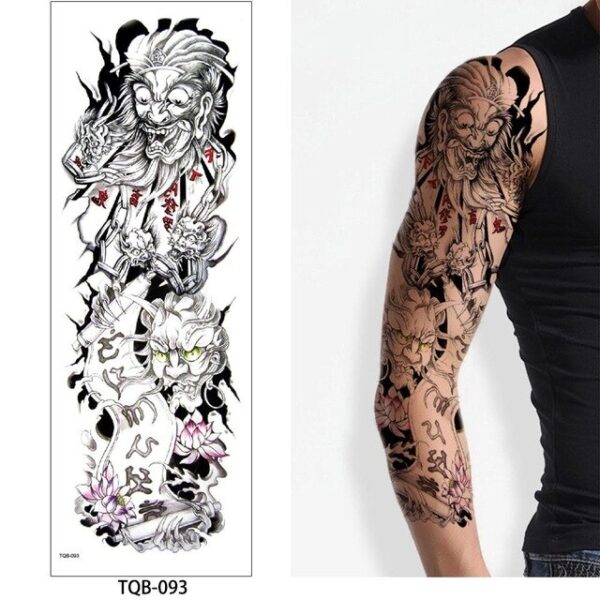 Full Arm Temporary Tattoo Double Gun Female Waterproof Temporary Tattoo Stickers for Men Women Adults Kids 1.jpg 640x640 1