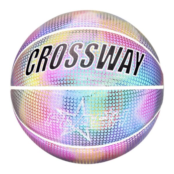 Luminous Basketball Sports Synthetic Court Personalized nga salog nga semento Holographic Basketball Birthday Present Glowing