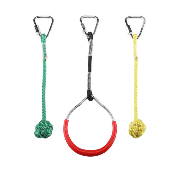 Linha ninja pendurado curso de obstáculo ninja guerreiro equipamento de treinamento para crianças 12m slackline macaco barras ginástica 1