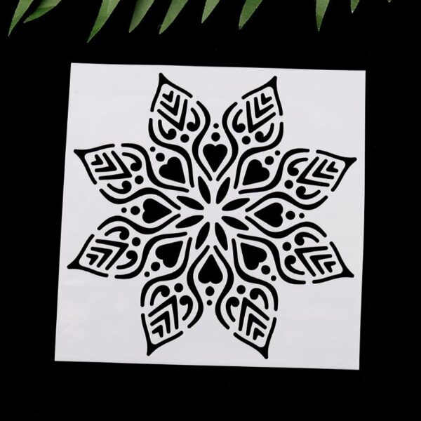 OOTDTY 16pcs set Mandala Stencil Drawing Template Ruler Stencils For Painting Board DIY Album Decor 1