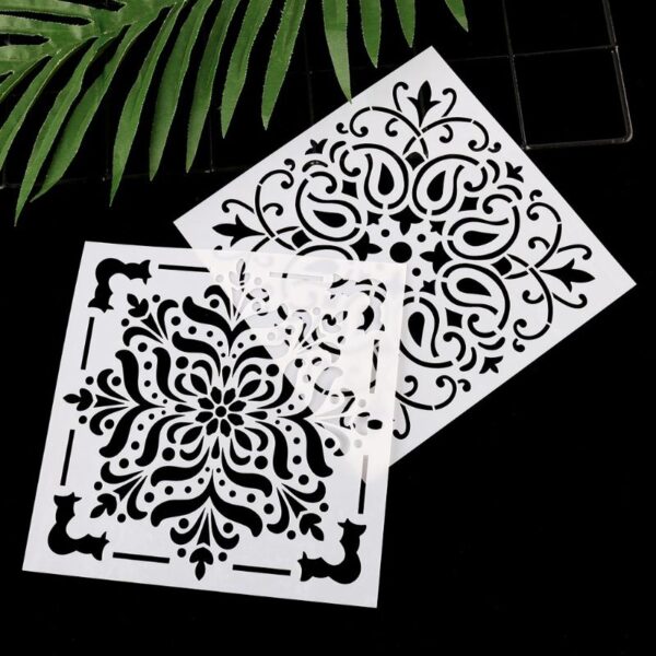 OOTDTY 16pcs set Mandala Stencil Drawing Template Ruler Stencils For Painting Board DIY Album Decor 3