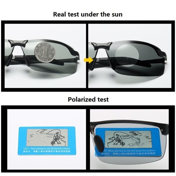 Photochromic Sunglasses Men Polarized Driving Chameleon Glasses Male Change Color Sun Glasses Day Night Vision Driver 2