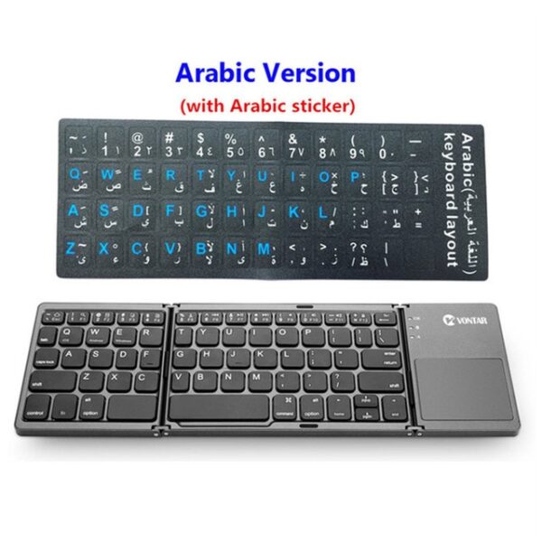 Pārnēsājama saliekama Bluetooth mini tastatūra salokāma bezvadu Klavye skārienpaliktnis krievu en tastatūra operētājsistēmai IOS Android Windows 2.jpg 640x640 2