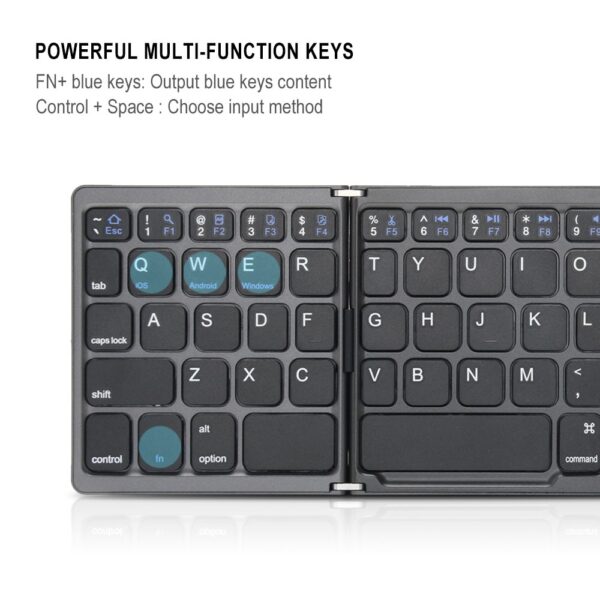 Keyboard Mini li Jingħalaq tal-Bluetooth li Jingħalaq li Jingħalaq Wireless Klavye Touchpad Tastiera Russa En għall-IOS Android Windows 3