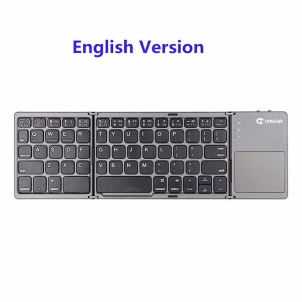 Portable Folding Bluetooth Mini Keyboard Foldable Wireless Klavye Touchpad Russian En Keypad for IOS Android