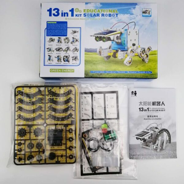 STEM Toys 13 In 1 Solar Power Robot DIY Kit Dulaan nga Edukasyon nga Science Experiment Technology Dulaan 3