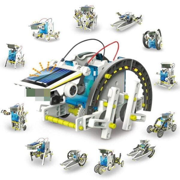 Teganau STEM 13 Mewn 1 Pŵer Solar Robot Cit DIY Tegan Technoleg Arbrawf Gwyddoniaeth Addysgol