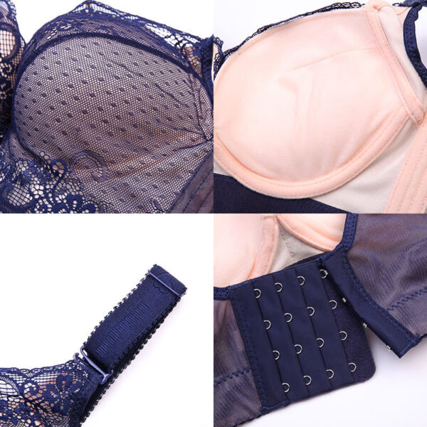 SVOKOR Push Up Padded Bras Para sa mga Babaye nga Lace Plus Size Bra Idugang ang Duha ka Cup Underwire Brassiere 5