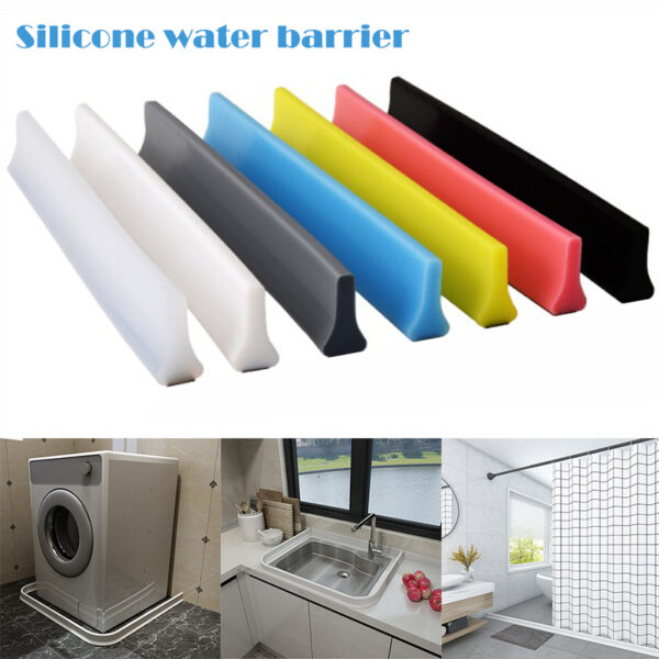 Shower Door Dam Water Stopper Collapsible Shower Threshold Barrier Bathroom Kitchen Wet Separation Home Improve Dropshiping