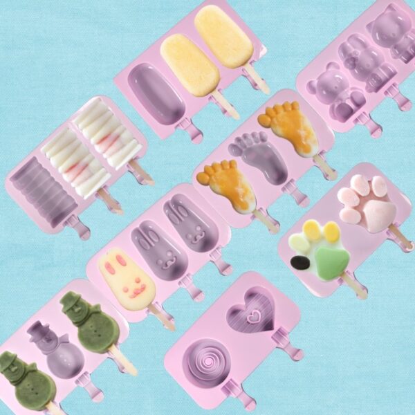 Silicone Roomys Mould Herbruikbare Ysblokkies Bak Vries Popsicle Mould Kersversiering DIY Roomys 4