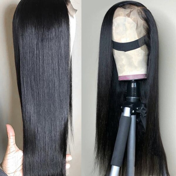 Tul-id nga Lace Front Wig sa Buhok sa Tawo Para sa mga Babaye nga Remy nga Buhok Pre Gipluck nga Linya sa Buhok nga May Buhok sa Bata 3