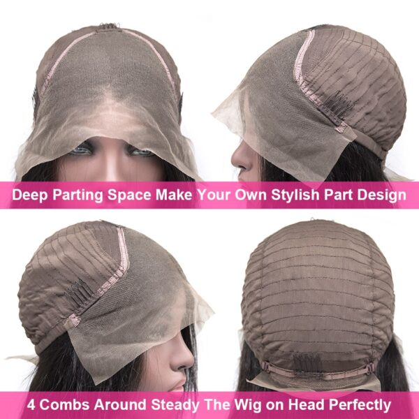 Straight Lace Front Human Hair Wigs For Women Remy Hair Pre Plucked Hairline With Baby Hair 5