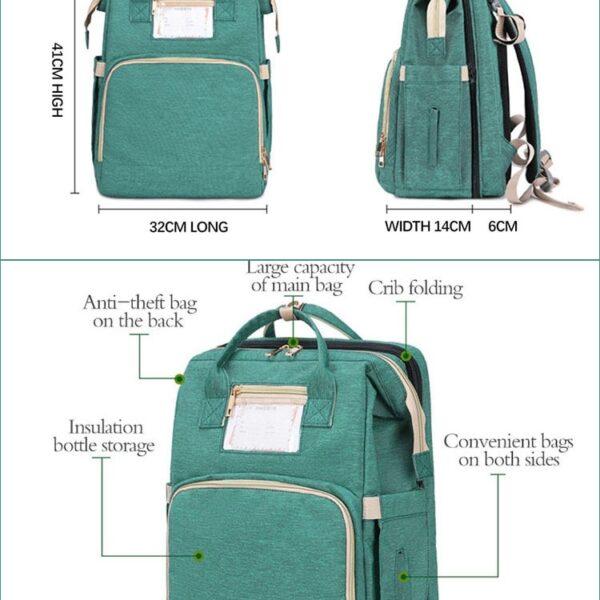 Umaubaby Pre design Baby Diaper Bag Waterproof Maternity Bag For Stroller Nappy Bag Large Capacity Multifunction 2