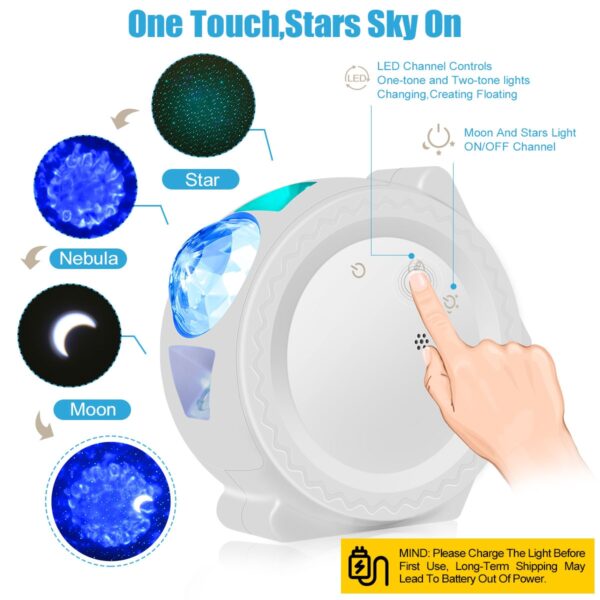 WIFI Remote Projector Starry Sky Night Light Ocean Wave Sky Projector Water Wave Night Lamp 1