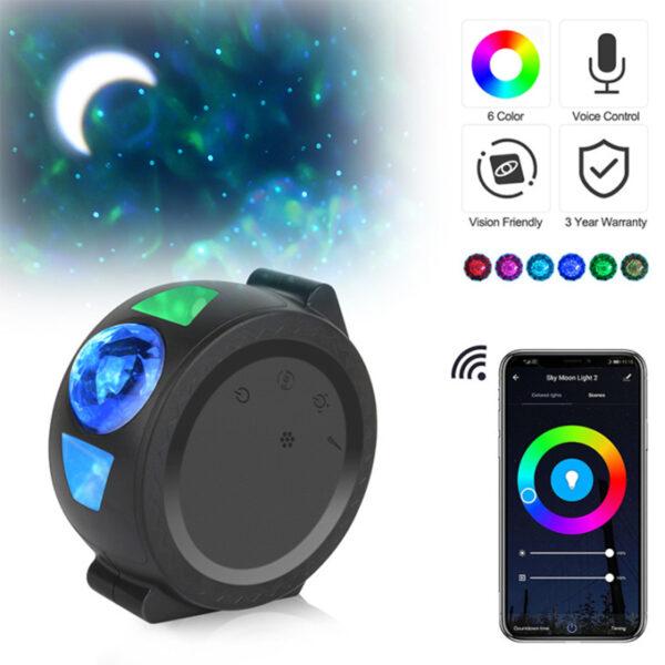 WIFI Remote Projector Star Starry Sky Night Light Ocean Wave Sky Projector Water Wave Night Lamp