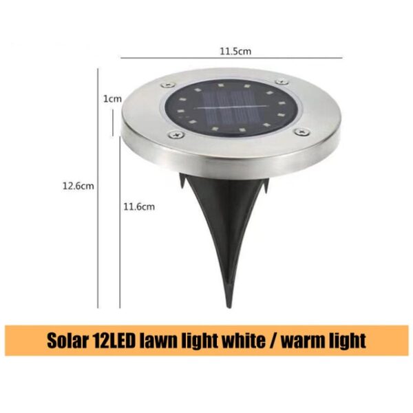 16 LEDs Ground Light Solar Powered Garden Landscape Lawn Lamp Gilubong Kahayag Sa gawas nga Dalan Hagdanan Decking 3.jpg 640x640 3