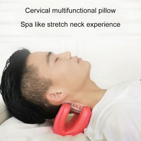 1pc Pain Relief Pillow Relaxer Neck Head Shoulder Stress Stretcher Office Support Correction Cervical Stretch Traction 1