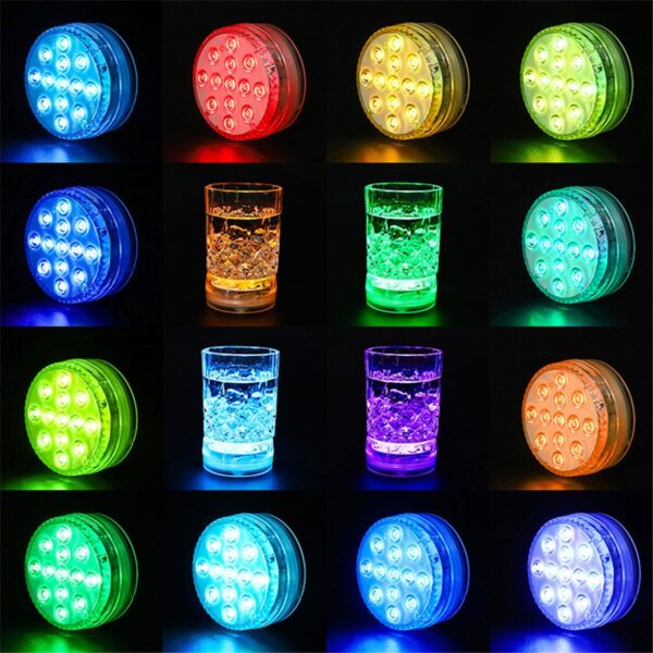 2020 New RGB Submersible Light with Magnet 13 LED Underwater Night Light Swimming Pool Light for 3