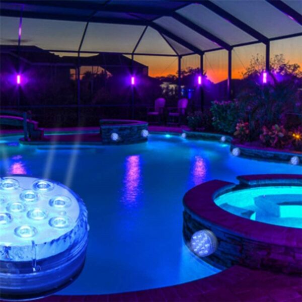 2020 Yeni RGB Mıknatıslı Dalgıç Işık 13 LED Sualtı Gece Lambası Yüzme Havuzu Işığı 5 için