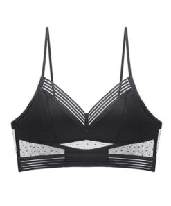 2020 New Sexy Low Back Lace Bralette Black Bra dot mesh Ultra Thin Ladies Underwear Women.jpg 640x640