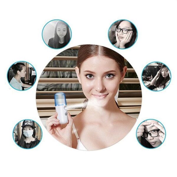 30ml mini nano pulverizador facial usb nebulizador rosto vapor umidificador hidratante anti envelhecimento rugas beleza feminina 1