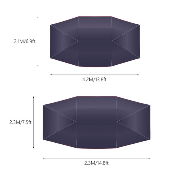 4 5x2 3 4 2x2 1M Outdoor Car Vehicle Tent Car Umbrella Sun Shade Cover Oxford 4