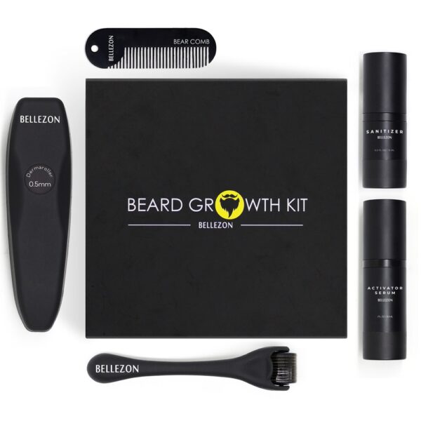 4 Pcs set nga Kit sa Pagtubo sa Balbas Barbe Hair Growth Enhancer Set sa Balbas Nourishing Growth Essential Oil 1