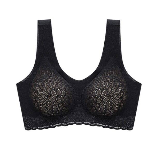 5 Dathanna Bras do Mhná Te 2020 An ceann is nuaí 5D Comhrian Gan Sreang Bra Lace Fo-éadaí Breathable