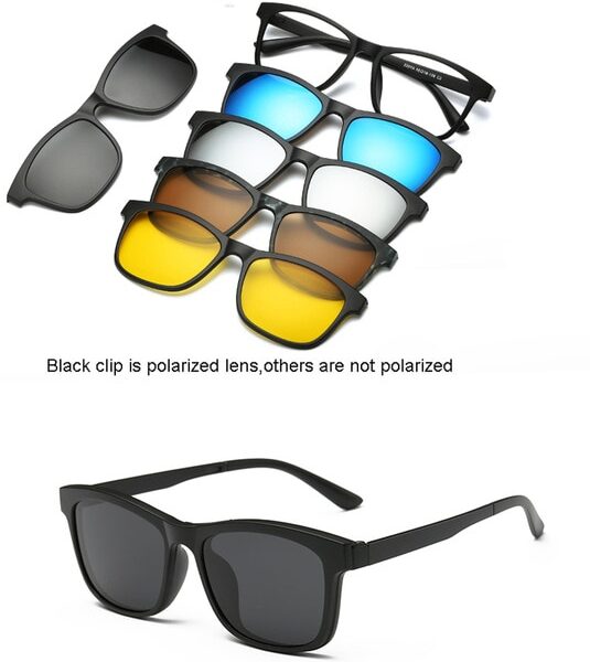 6 In 1 Custom Men Women Polarized Optical Magnetic Sunglasses Clip Magnet Clip on Sunglasses Polaroid 1.jpg 640x640 1