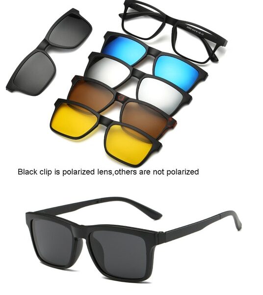 6 In 1 Custom Men Women Polarized Optical Magnetic Sunglasses Clip Magnet Clip on Sunglasses Polaroid 4.jpg 640x640 4