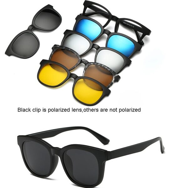 6 In 1 Custom Men Women Polarized Optical Magnetic Sunglasses Clip Magnet Clip on Sunglasses Polaroid 5.jpg 640x640 5
