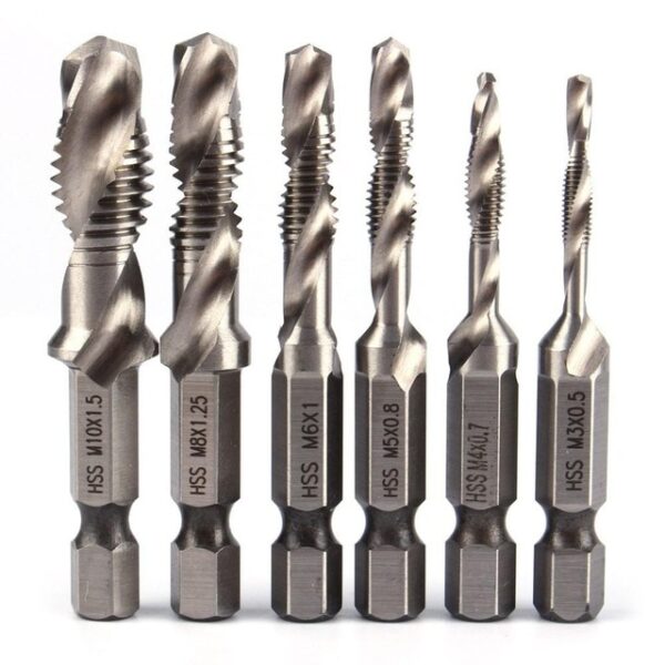 6 pcs M3 M10 Screw Tap Drill Bits Hss Taps Countersink Deburr Set Metric Combination Bit High 1.jpg 640x640 1